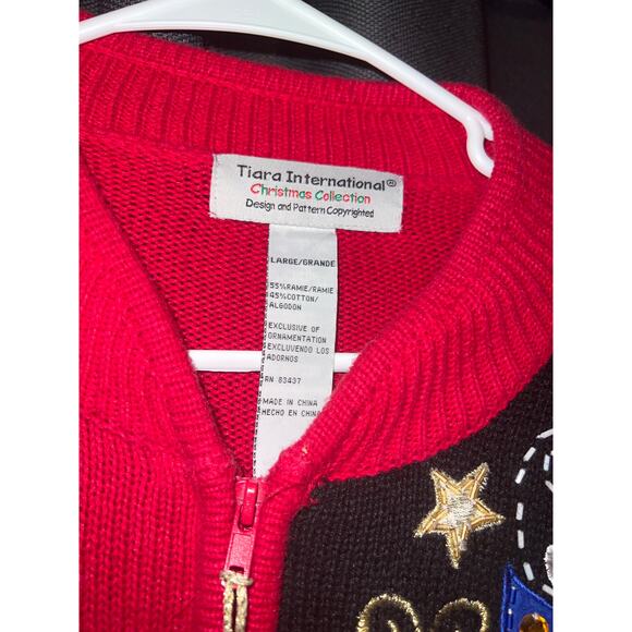 Ugly Christmas Sweater Cardigan Size Large - Picture 2 of 3